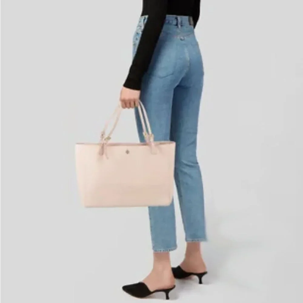 Tory Burch Solid Saffiano Leather Tote Bag
